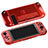 Custodia Silicone Trasparente Ultra Sottile Cover Morbida H01 per Nintendo Switch Rosso