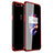 Custodia Silicone Trasparente Ultra Sottile Cover Morbida H01 per OnePlus 5 Rosso