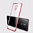 Custodia Silicone Trasparente Ultra Sottile Cover Morbida H01 per OnePlus 7 Rosso