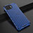 Custodia Silicone Trasparente Ultra Sottile Cover Morbida H01 per Oppo F17 Pro Blu