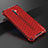 Custodia Silicone Trasparente Ultra Sottile Cover Morbida H01 per Oppo Reno2 Z Rosso