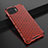 Custodia Silicone Trasparente Ultra Sottile Cover Morbida H01 per Oppo Reno4 Lite Rosso