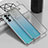 Custodia Silicone Trasparente Ultra Sottile Cover Morbida H01 per Oppo Reno6 5G Argento