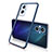 Custodia Silicone Trasparente Ultra Sottile Cover Morbida H01 per Oppo Reno8 Lite 5G Blu