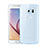 Custodia Silicone Trasparente Ultra Sottile Cover Morbida H01 per Samsung Galaxy S6 Duos SM-G920F G9200 Blu