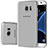 Custodia Silicone Trasparente Ultra Sottile Cover Morbida H01 per Samsung Galaxy S7 Edge G935F Grigio