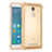 Custodia Silicone Trasparente Ultra Sottile Cover Morbida H01 per Xiaomi Redmi Note 3 Pro Oro