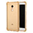 Custodia Silicone Trasparente Ultra Sottile Cover Morbida H01 per Xiaomi Redmi Note 4 Oro