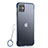 Custodia Silicone Trasparente Ultra Sottile Cover Morbida H02 per Apple iPhone 11 Blu