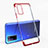 Custodia Silicone Trasparente Ultra Sottile Cover Morbida H02 per Huawei Honor V30 5G Rosso