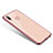Custodia Silicone Trasparente Ultra Sottile Cover Morbida H02 per Huawei Nova 3e Oro Rosa