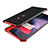 Custodia Silicone Trasparente Ultra Sottile Cover Morbida H02 per OnePlus 6 Rosso