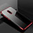 Custodia Silicone Trasparente Ultra Sottile Cover Morbida H02 per OnePlus 7 Rosso