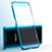 Custodia Silicone Trasparente Ultra Sottile Cover Morbida H02 per Oppo Find X Blu