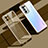 Custodia Silicone Trasparente Ultra Sottile Cover Morbida H02 per Oppo Reno5 Pro 5G Oro