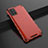 Custodia Silicone Trasparente Ultra Sottile Cover Morbida H02 per Samsung Galaxy A51 5G Rosso
