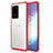 Custodia Silicone Trasparente Ultra Sottile Cover Morbida H02 per Samsung Galaxy S20 Ultra 5G Rosso