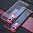 Custodia Silicone Trasparente Ultra Sottile Cover Morbida H02 per Vivo X50 Pro 5G Rosso
