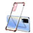 Custodia Silicone Trasparente Ultra Sottile Cover Morbida H03 per Vivo X50 Pro 5G Oro Rosa