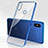 Custodia Silicone Trasparente Ultra Sottile Cover Morbida H03 per Xiaomi Mi Mix 3 Blu