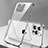 Custodia Silicone Trasparente Ultra Sottile Cover Morbida H04 per Apple iPhone 13 Pro Max Argento
