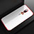 Custodia Silicone Trasparente Ultra Sottile Cover Morbida H04 per OnePlus 6 Rosso