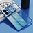 Custodia Silicone Trasparente Ultra Sottile Cover Morbida H04 per Oppo Reno8 5G Blu