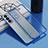 Custodia Silicone Trasparente Ultra Sottile Cover Morbida H04 per Samsung Galaxy S22 5G Blu