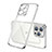 Custodia Silicone Trasparente Ultra Sottile Cover Morbida H05 per Apple iPhone 13 Pro Argento