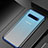 Custodia Silicone Trasparente Ultra Sottile Cover Morbida H06 per Samsung Galaxy S10 Plus Blu