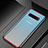 Custodia Silicone Trasparente Ultra Sottile Cover Morbida H07 per Samsung Galaxy S10 Rosso