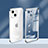 Custodia Silicone Trasparente Ultra Sottile Cover Morbida H08 per Apple iPhone 14 Argento