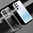 Custodia Silicone Trasparente Ultra Sottile Cover Morbida H08 per Samsung Galaxy S23 Ultra 5G Argento