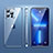 Custodia Silicone Trasparente Ultra Sottile Cover Morbida H09 per Apple iPhone 13 Pro Max Blu