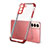 Custodia Silicone Trasparente Ultra Sottile Cover Morbida H09 per Samsung Galaxy S21 5G Rosso