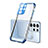 Custodia Silicone Trasparente Ultra Sottile Cover Morbida H09 per Samsung Galaxy S23 Ultra 5G Blu