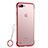 Custodia Silicone Trasparente Ultra Sottile Cover Morbida HT02 per Apple iPhone 7 Plus Rosso