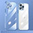 Custodia Silicone Trasparente Ultra Sottile Cover Morbida LD3 per Apple iPhone 13 Pro Max Blu