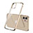 Custodia Silicone Trasparente Ultra Sottile Cover Morbida N01 per Apple iPhone 12 Mini Oro