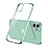 Custodia Silicone Trasparente Ultra Sottile Cover Morbida N01 per Apple iPhone 12 Mini Verde Pastello