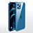 Custodia Silicone Trasparente Ultra Sottile Cover Morbida N01 per Apple iPhone 12 Pro Max Blu