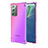 Custodia Silicone Trasparente Ultra Sottile Cover Morbida N01 per Samsung Galaxy Note 20 5G Rosa