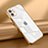 Custodia Silicone Trasparente Ultra Sottile Cover Morbida N02 per Apple iPhone 12 Mini Oro