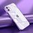 Custodia Silicone Trasparente Ultra Sottile Cover Morbida N02 per Apple iPhone 12 Mini Viola