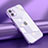 Custodia Silicone Trasparente Ultra Sottile Cover Morbida N02 per Apple iPhone 12 Viola