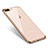Custodia Silicone Trasparente Ultra Sottile Cover Morbida Q06 per Apple iPhone 8 Plus Oro