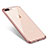 Custodia Silicone Trasparente Ultra Sottile Cover Morbida Q06 per Apple iPhone 8 Plus Oro Rosa