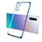 Custodia Silicone Trasparente Ultra Sottile Cover Morbida S01 per Samsung Galaxy Note 10 Blu
