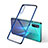 Custodia Silicone Trasparente Ultra Sottile Cover Morbida S02 per Huawei P30 Blu