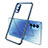 Custodia Silicone Trasparente Ultra Sottile Cover Morbida S02 per Oppo Reno4 Pro 5G Blu